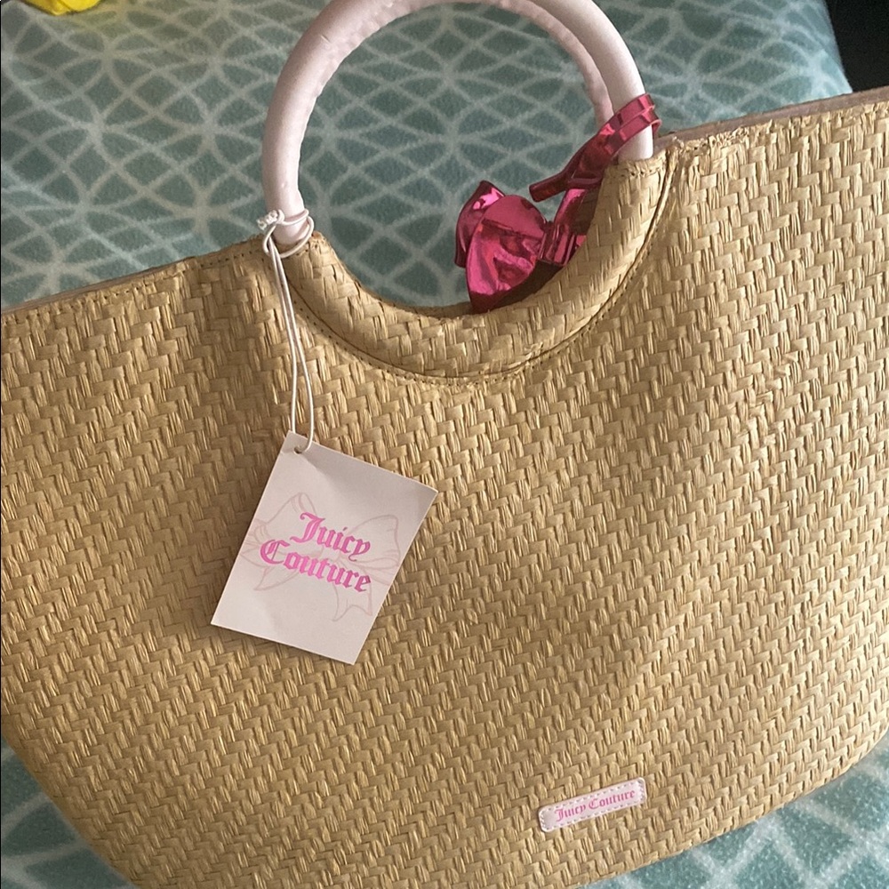 Juicy Couture Gold Tote Bag with Elegant Design